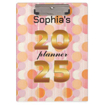 Personalized 2025 Planner with Soft Pastel Colours