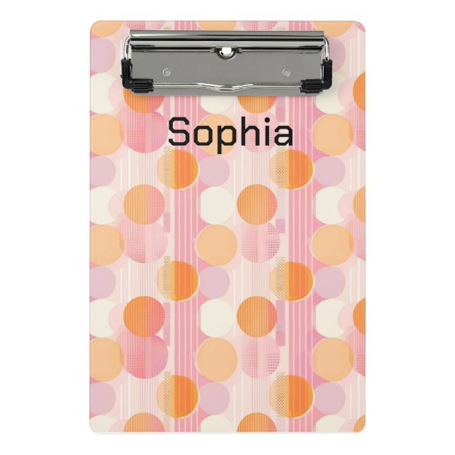 Personalized 2025 Planner with Soft Pastel Colours Mini Clipboard (Front)
