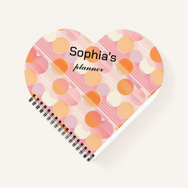 Personalized 2025 Planner with Soft Pastel Colours Notebook (Front)