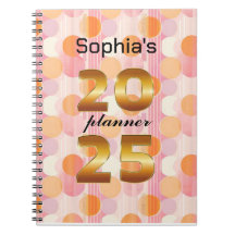 Personalized 2025 Planner with Soft Pastel Colours