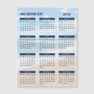 Personalized 2026 Beach Calendar – Tropical Ocean