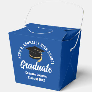 Personalized 2026 Blue Graduation Party Fortune Favor Box