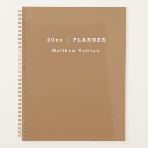 Personalized 2026 Brown Weekly Monthly Planner
