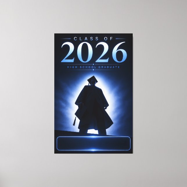 Personalized 2026 Graduate Name Keepsake Canvas Print (Front)