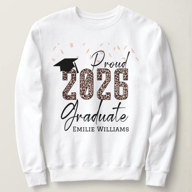 Personalized 2026 graduation gift for bright  sweatshirt (Design Front)