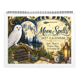 Personalized 2027 Moon Spells Illustrated Calendar