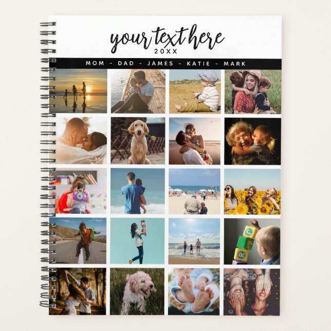 Personalized 20 Photo Family Love Memories Planner (Front)