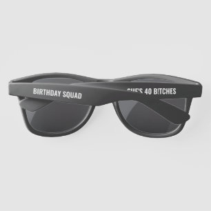 Personalized 20th 30th 40th 50th Birthday Squad Sunglasses