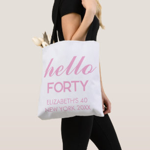 personalized 20th 30th 40th 50th Birthday Tote Bag