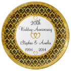 Personalized 20th Anniversary Porcelain Plate