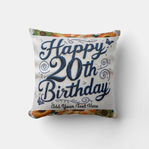 Personalized 20th Birthday  Gifts Throw Pillow! Pillow