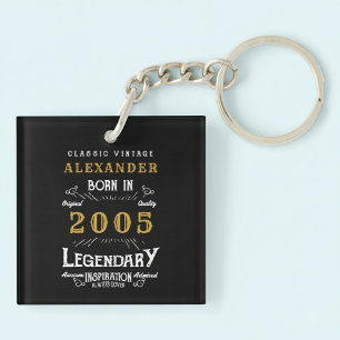 Personalized 21st Birthday Legend 2005 Vintage Keychain