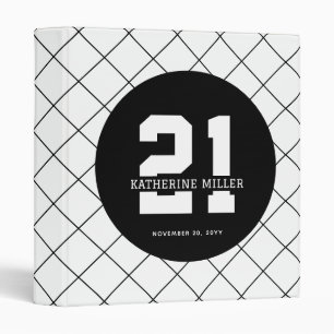 Personalized 21st Birthday Modern and Elegant Binder