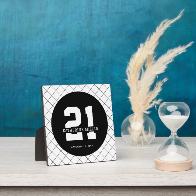 Personalized 21st Birthday Modern and Elegant   Plaque (Insitu)