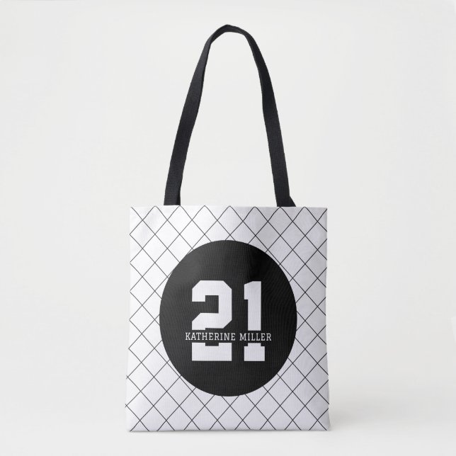 Personalized 21st Birthday Modern and Elegant   Tote Bag (Front)