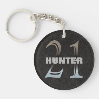 Personalized 21st Birthday | Number 21 Silver Keychain