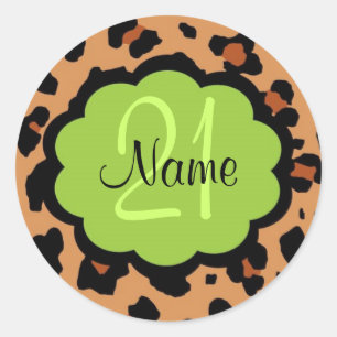 Personalized 21st Birthday Sticker