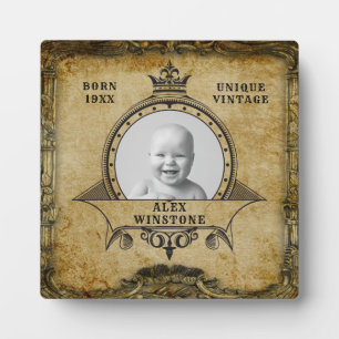 Personalized 21st Birthday Vintage Photo Template Plaque