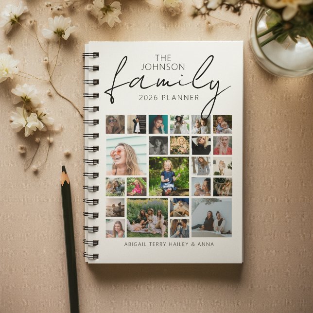 Personalized 24 Photo Collage Family Planner (Creator Uploaded)