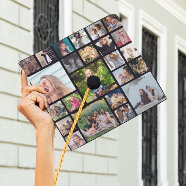 Personalized 24 Photo Collage Graduation Cap Topper (Creator Uploaded)