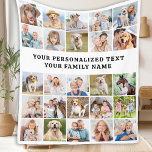 Personalized 25 Photos Collage Modern Family Fleece Blanket<br><div class="desc">Cozy Memories Photo Collage Blanket Wrap yourself in warmth and cherished memories with our Cozy Memories Photo Collage Blanket. This beautifully crafted blanket is designed to showcase 25 of your favourite photos, making it the perfect personalized keepsake for any occasion. Key Features Modern and Simple Design: Our blanket features a...</div>