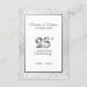 Personalized 25th Silver Wedding Anniversary Invitation