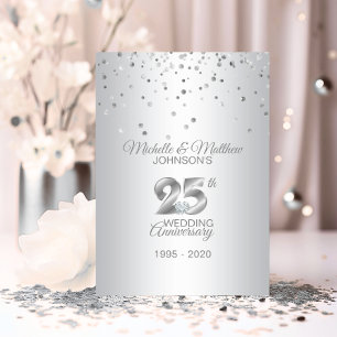Personalized 25th Silver Wedding Anniversary Invitation