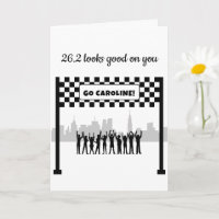 Personalized 26.2 Black and White Marathon Runner