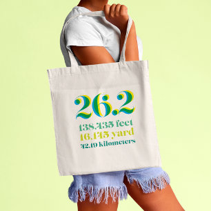 Personalized 26.2 Marathon Running Tote Bag