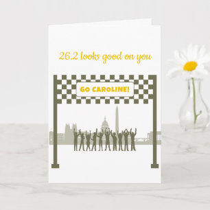 Personalized 26.2 Marine Washington DC Marathon  Card
