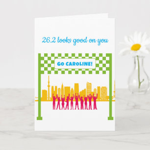 Personalized 26.2 Tokyo Japan Marathon Congrats  Card