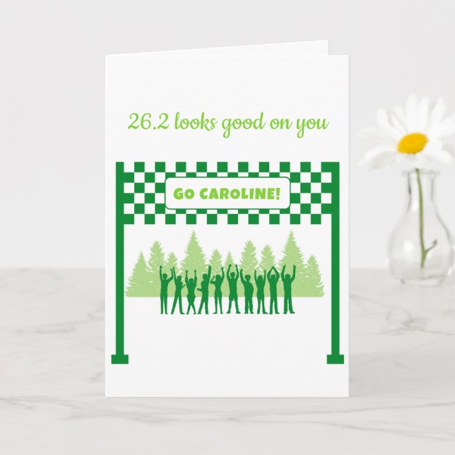 Personalized 26.2 Trees Duluth Marathon Congrats  Card (Small Plant)