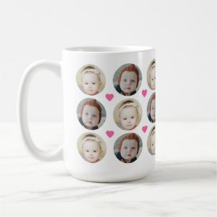 Personalized 2 Baby Face Custom Kids Photo Coffee Mug