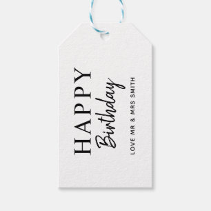 Personalized 2-colour "Happy Birthday" Gift Tag