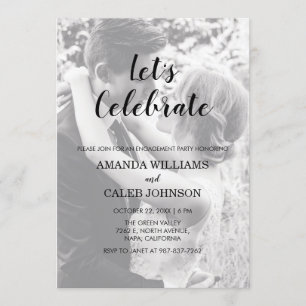 Personalized 2 Photo Engagement Party Invitation