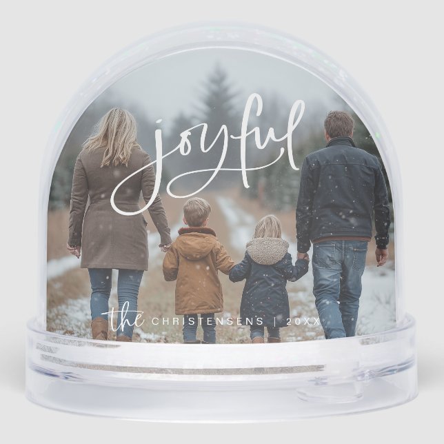 Personalized 2 Photo Family Joyful Christmas (Arrière)