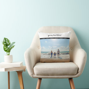 Personalized 2 Photo Family Love Memories Throw Pillow