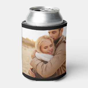 Personalized 2 Photo Template Double Sided Can Coo Can Cooler