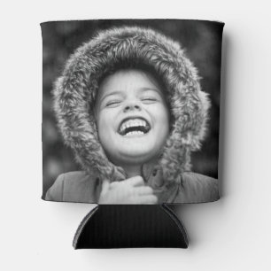 Personalized 2 Photo Template Double Sided Can Cooler