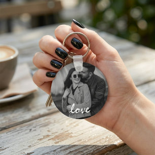 Personalized 2 sided Photo and Text Photo Collage Keychain