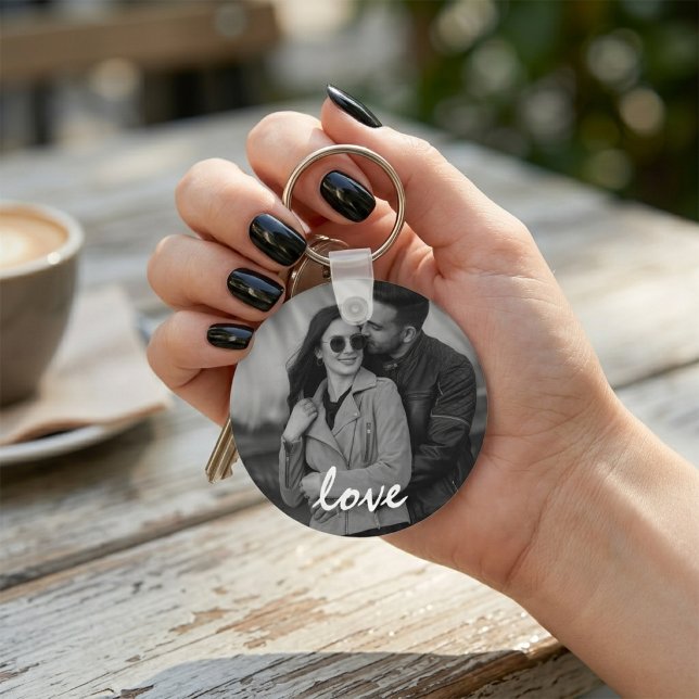 Personalized 2 sided Photo and Text Photo Collage  Keychain (Creator Uploaded)
