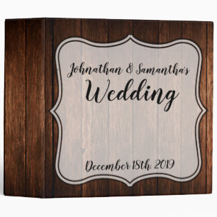Personalized 2" Wedding Binder Barn Wood Country