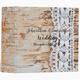 Personalized 2" Wedding Binder country barn wood l