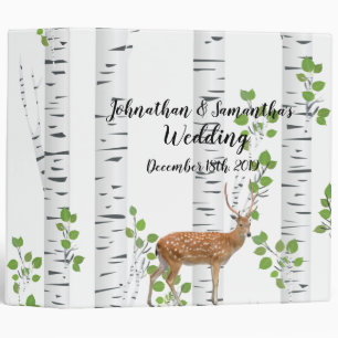 Personalized 2" Wedding Binder Deer Doe Buck Woodl