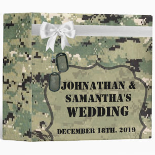Personalized 2" Wedding Binder Navy Type III Three