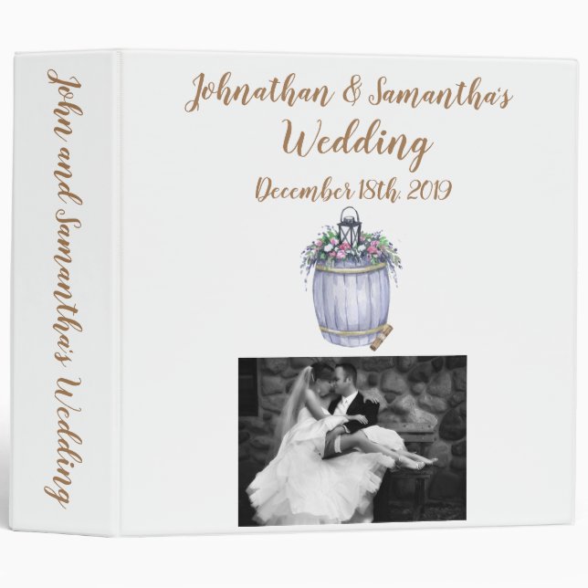 Personalized 2" Wedding Binder Summer Country Wedd (Front/Spine)