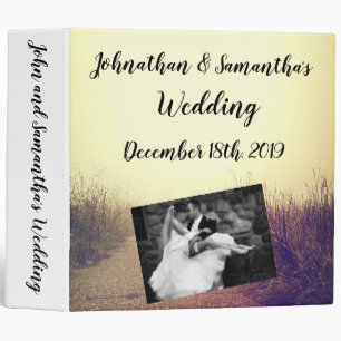 Personalized 2" Wedding Binder Sunrise Pathway Wal