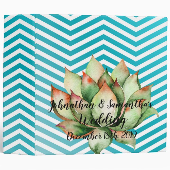 Personalized 2" Wedding Binder v (Front/Spine)