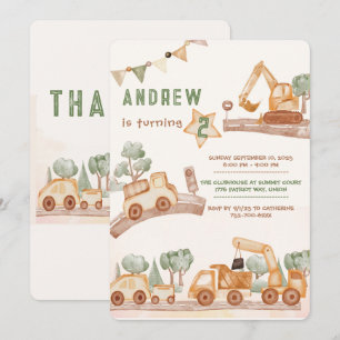 Personalized  2nd Birthday for boy Invitation