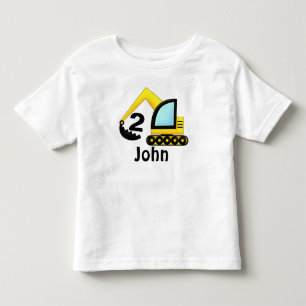 Personalized 2nd etc Construction Truck Tractor Toddler T-shirt